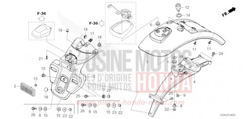 KOTFLUEGEL, HINTEN ST125AP de 2023